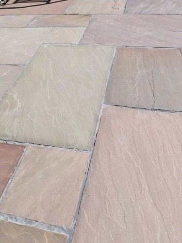 Sandstone paving slabs - slabs,, mixed