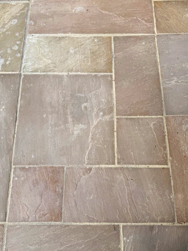 Beige rectangular stone paving - beige,