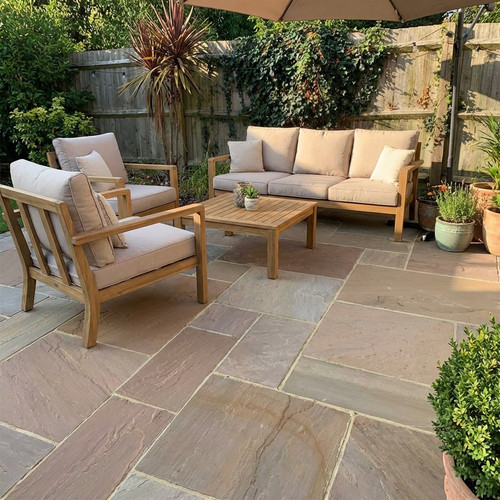 Raj green sandstone paving - sandstone,