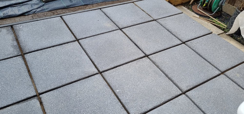 Textured charcoal paving - charcoal, slab