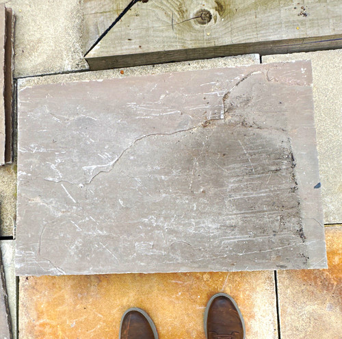 Grey stone patio paver - stone,