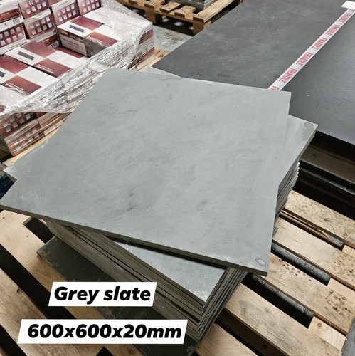 Grey slate paving slabs 600 - grey,