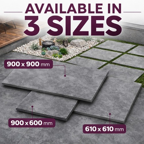 Porcelain paving slabs - paving, dark