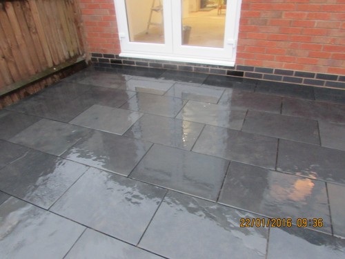 Black slate paving - slate,