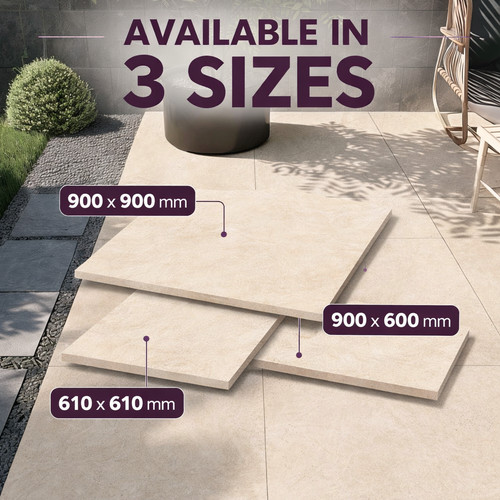 Porcelain paving slabs - porcelain, sand