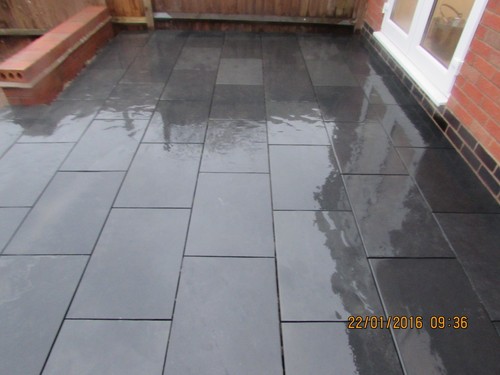 Black slate paving - paving, slabs