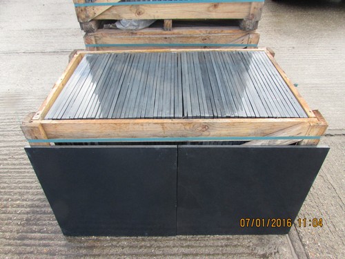 Black slate paving patio slabs - paving,