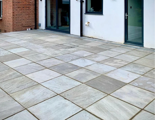 Indian sandstone riven buff - indian,