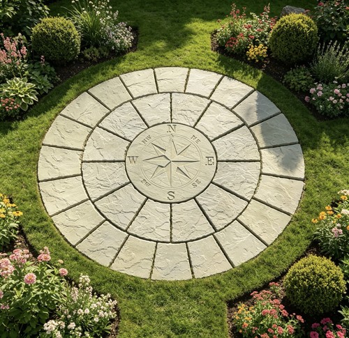 Buff new compass paving - ,